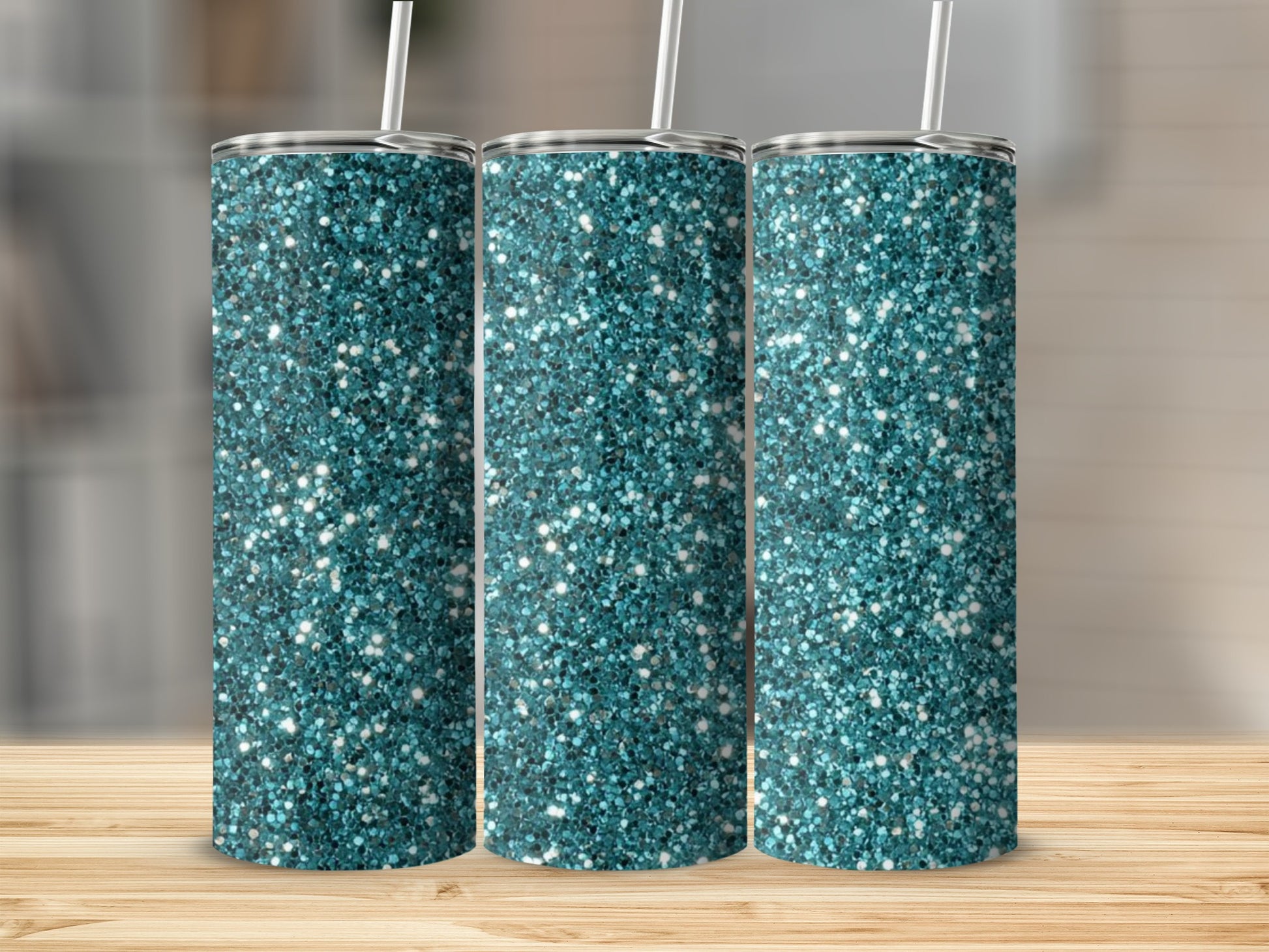 Sparkling Blue Glitter Tumbler for Everyday Use