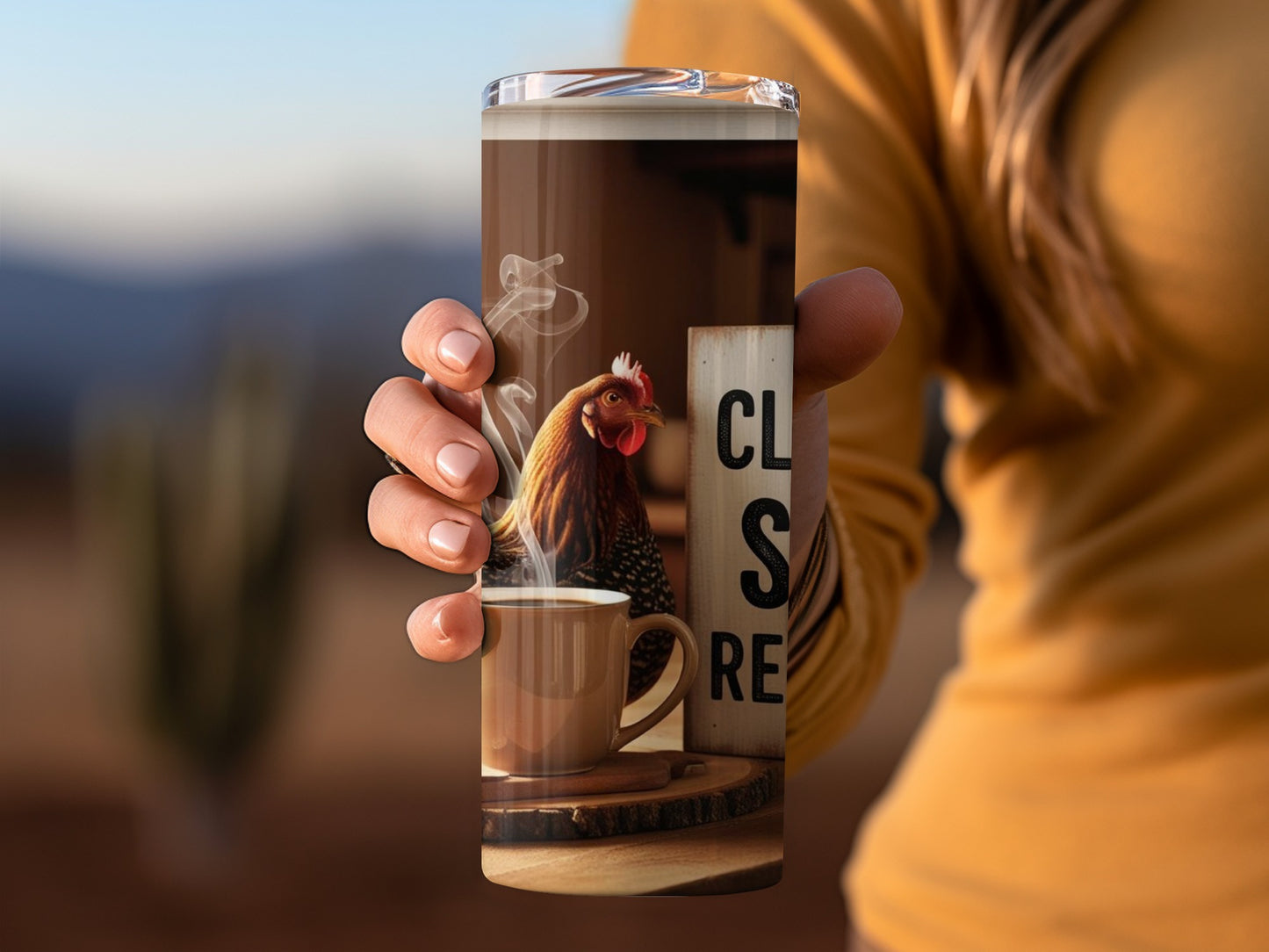 Chicken Coffee Lover Insulated Tumbler Travel Mug