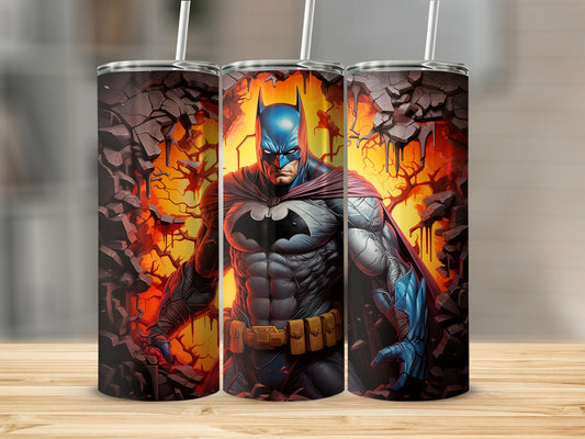 Bold Superhero Print Tumbler for Fans of Bold Art