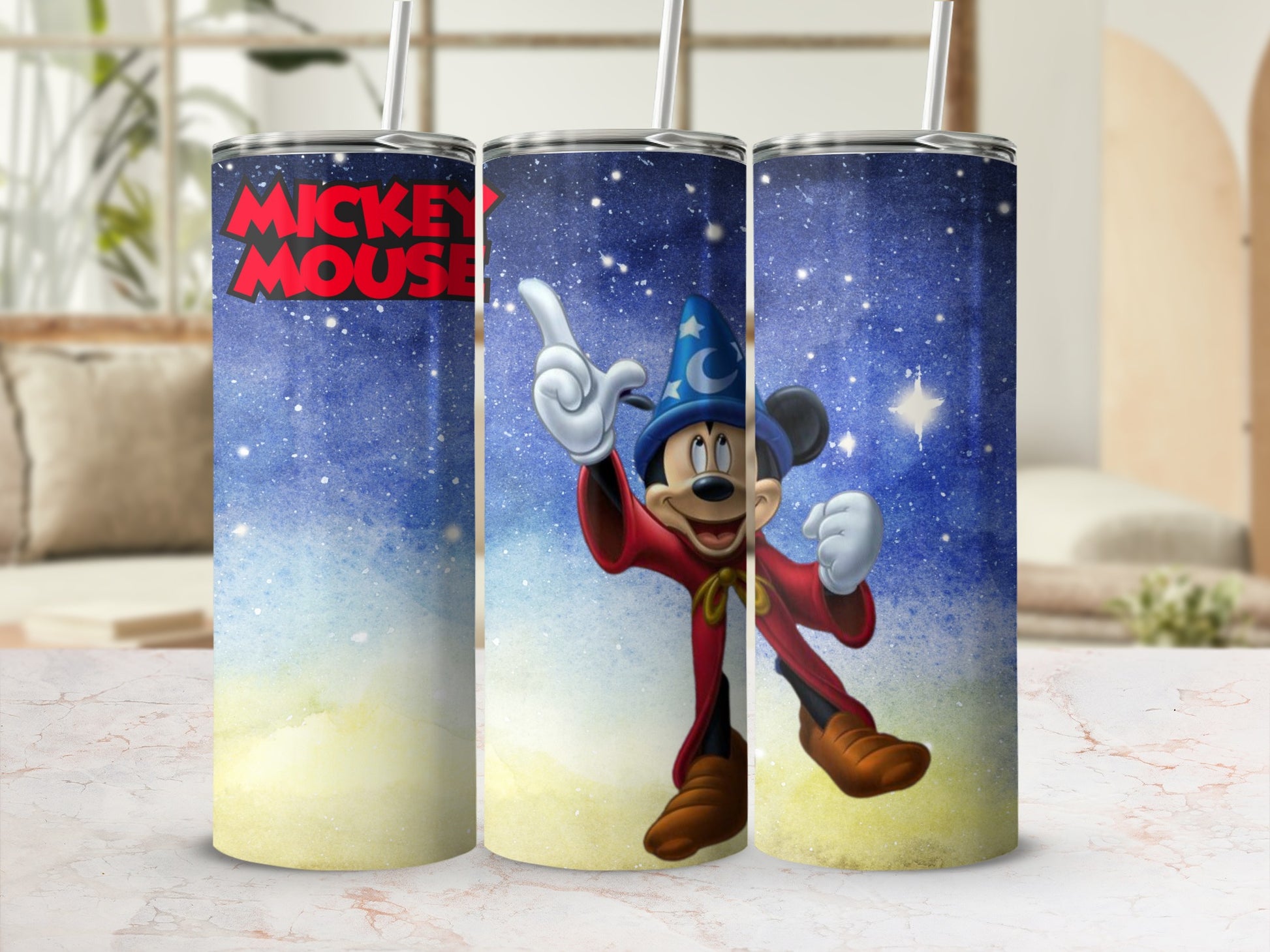 Mickey Mouse Sorcerer Design Drink Tumbler