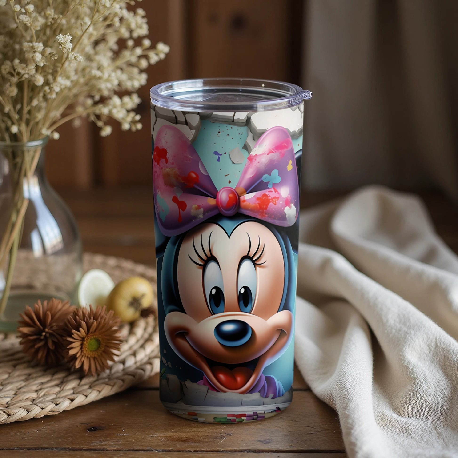 Colorful Minnie Mouse Inspired Tumbler Product