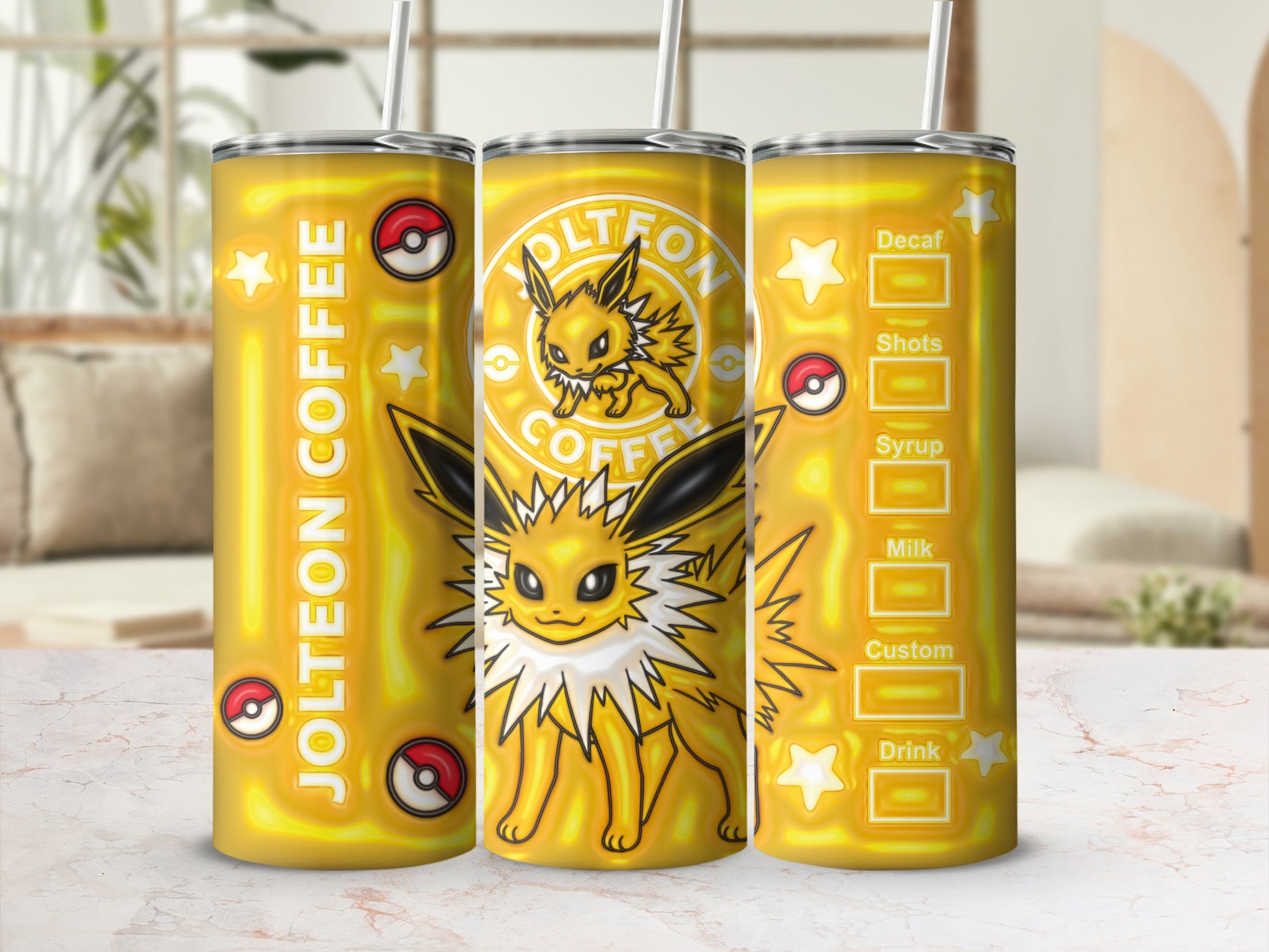 Jolteon Coffee Pokemon Decaf Shots Syrup Tumbler product type