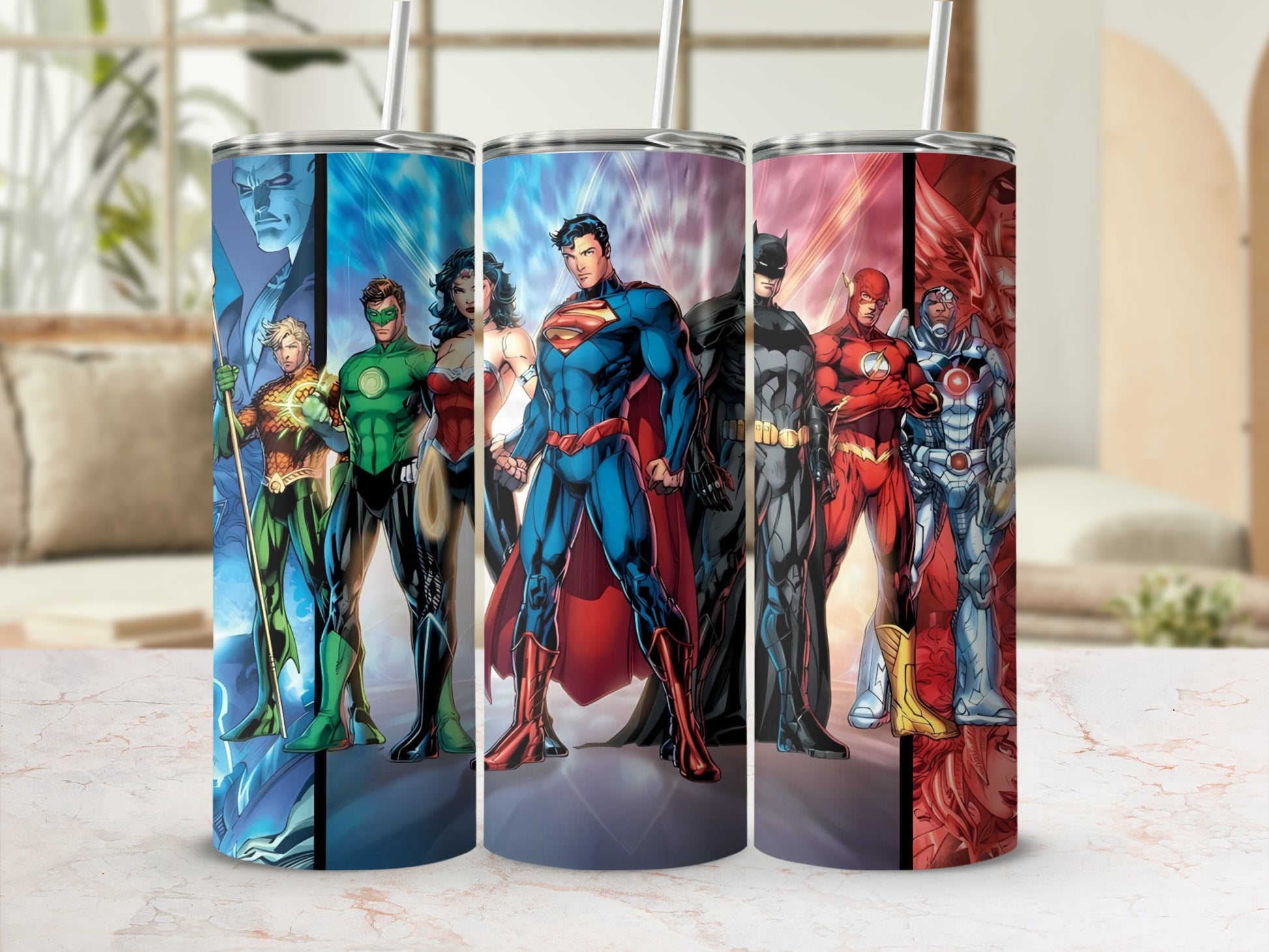 Justice League Superhero Stainless Steel Tumbler Cup