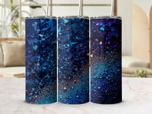 Cosmic Shard Blue Purple Glitter Design Tumbler product type
