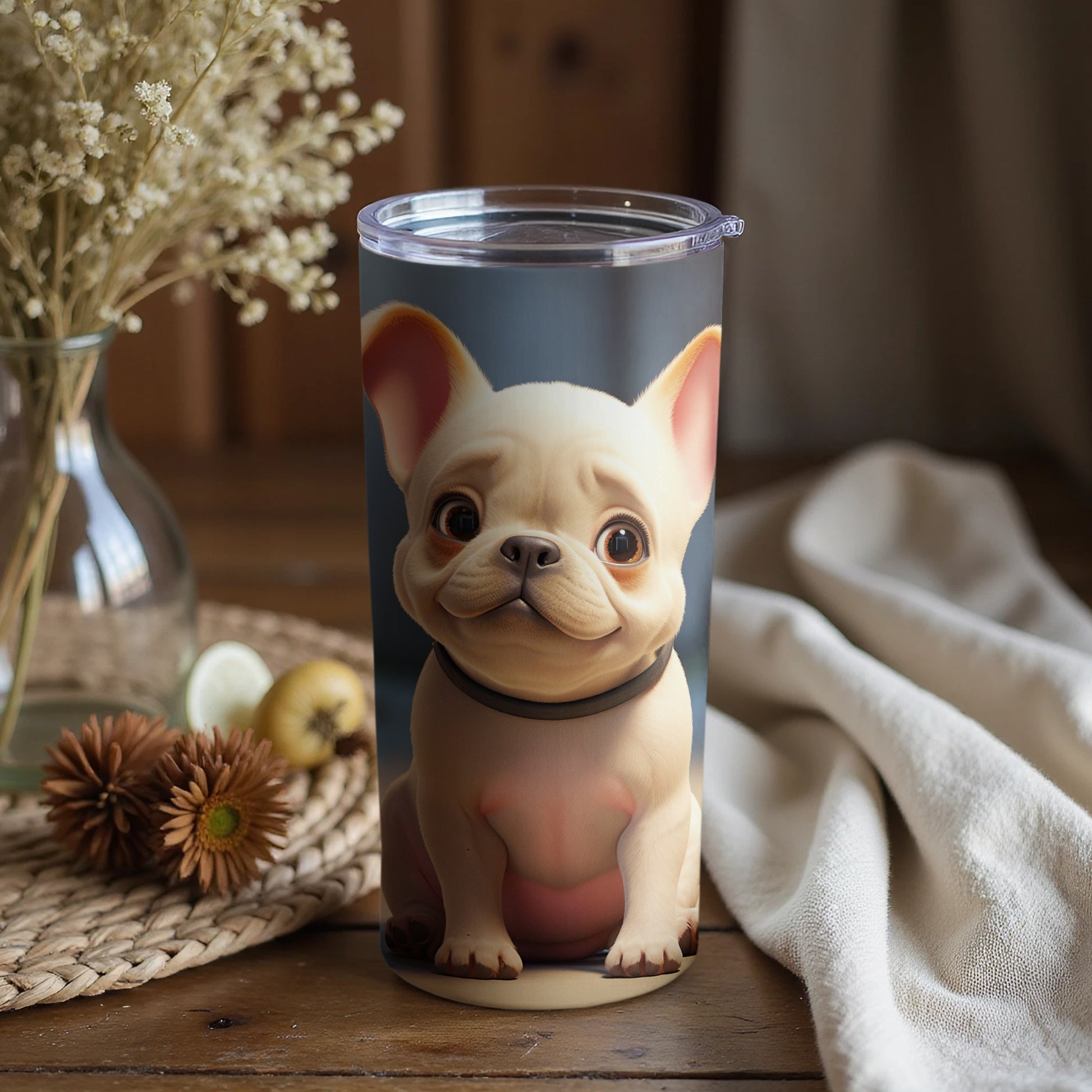 Adorable French Bulldog Printed Tumbler for All Ages