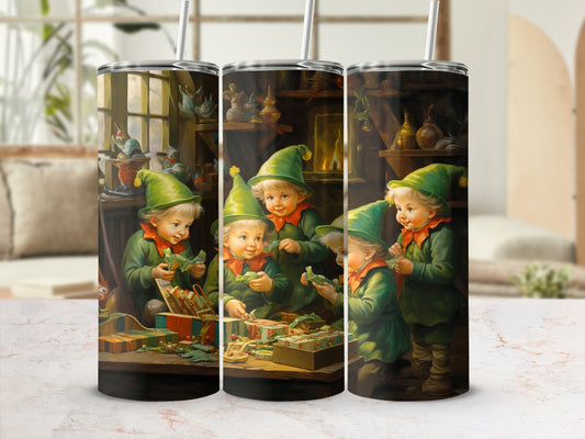 Whimsical Elves Artwork Insulated Tumbler Cup