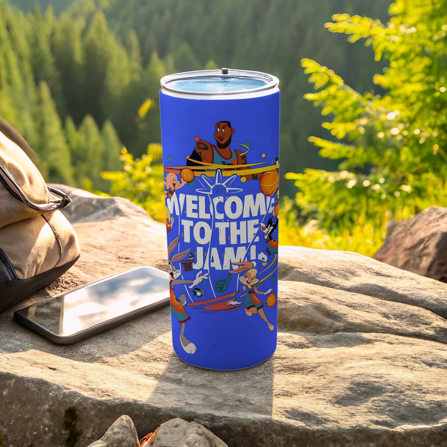 Welcome to the Jam! Blue Tumbler for Sports Fans