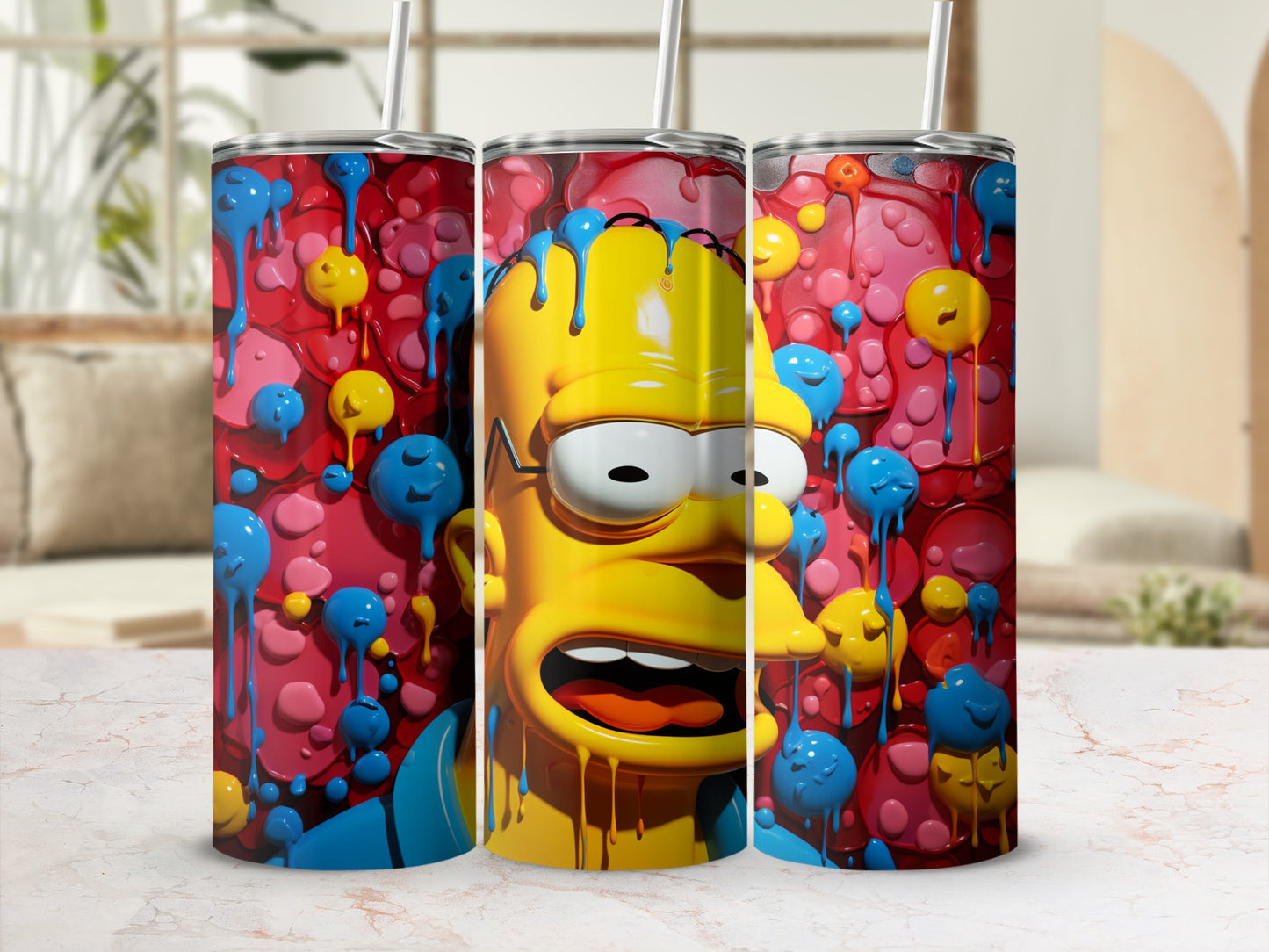 Colorful Cartoon Character Art Drinkware
