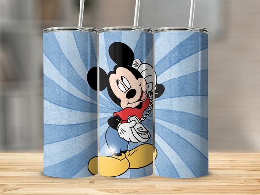 Vintage Style Cartoon Character Tumbler with Fun Design