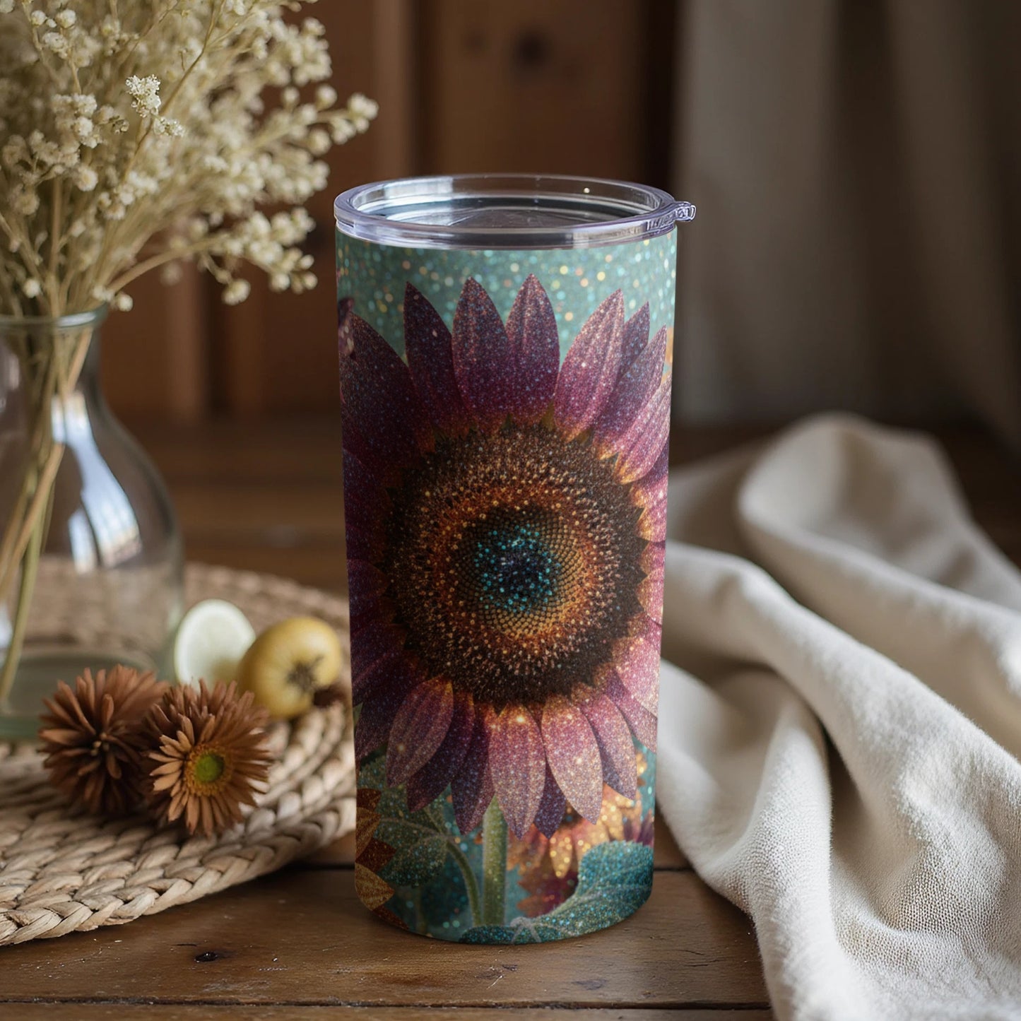 Colorful Sunflower Design Insulated Tumbler
