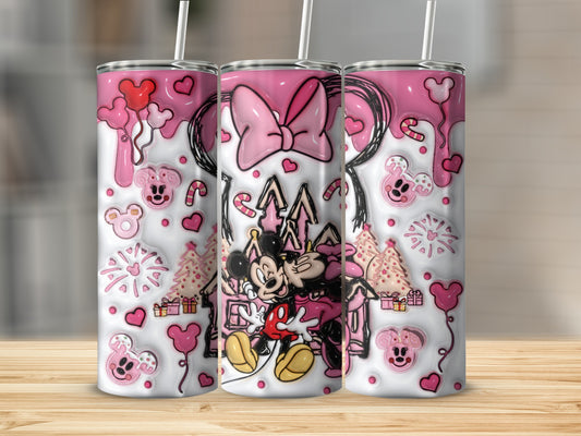 Adorable Character Themed Tumbler with Pink Decor