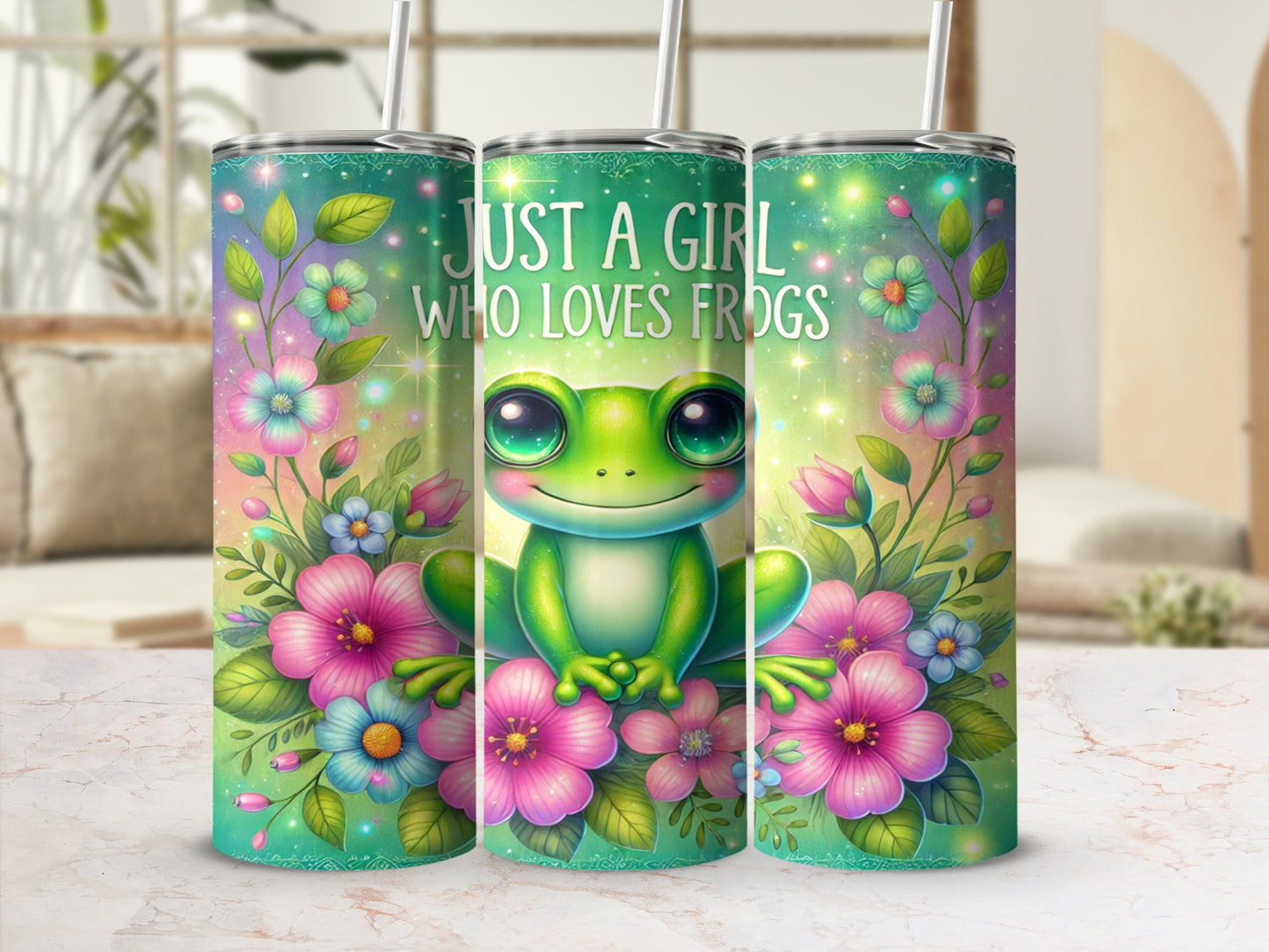 Just A Girl Who Loves Frogs Vibrant Tumbler Design