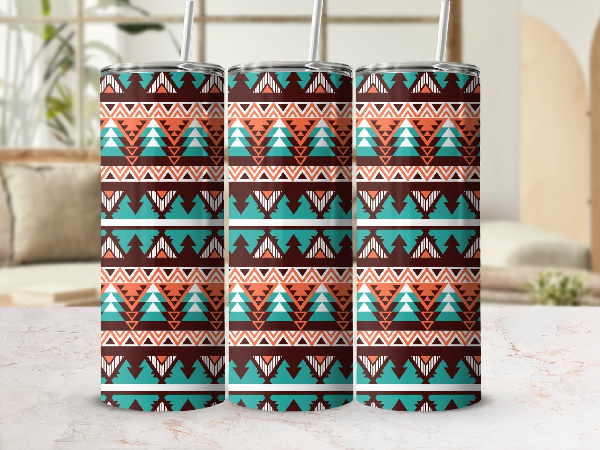 Colorful Tribal Pattern Insulated Tumbler Cup product