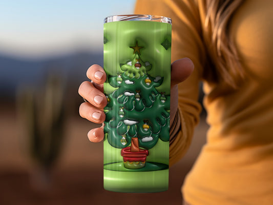 Festive Christmas Tree Design Insulated Tumbler product