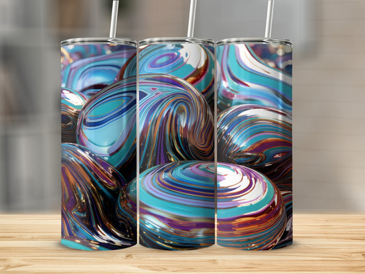 Vibrant Swirl Design Insulated Tumbler Product