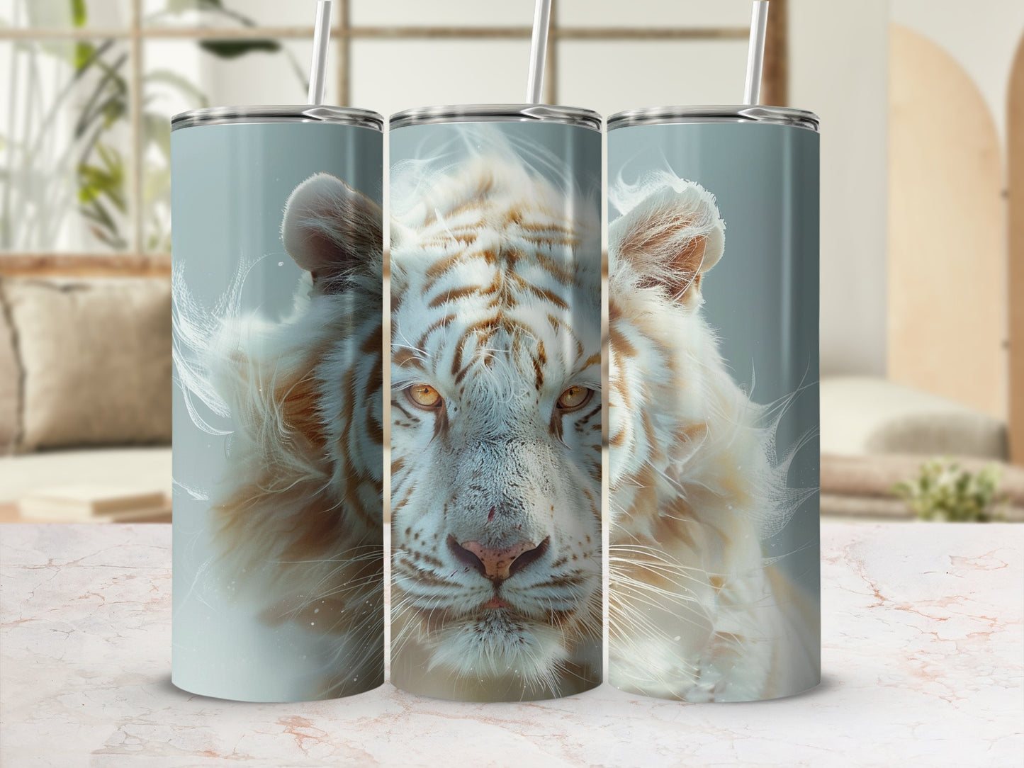 Majestic White Tiger Fierce Wild Cat Tumbler product type