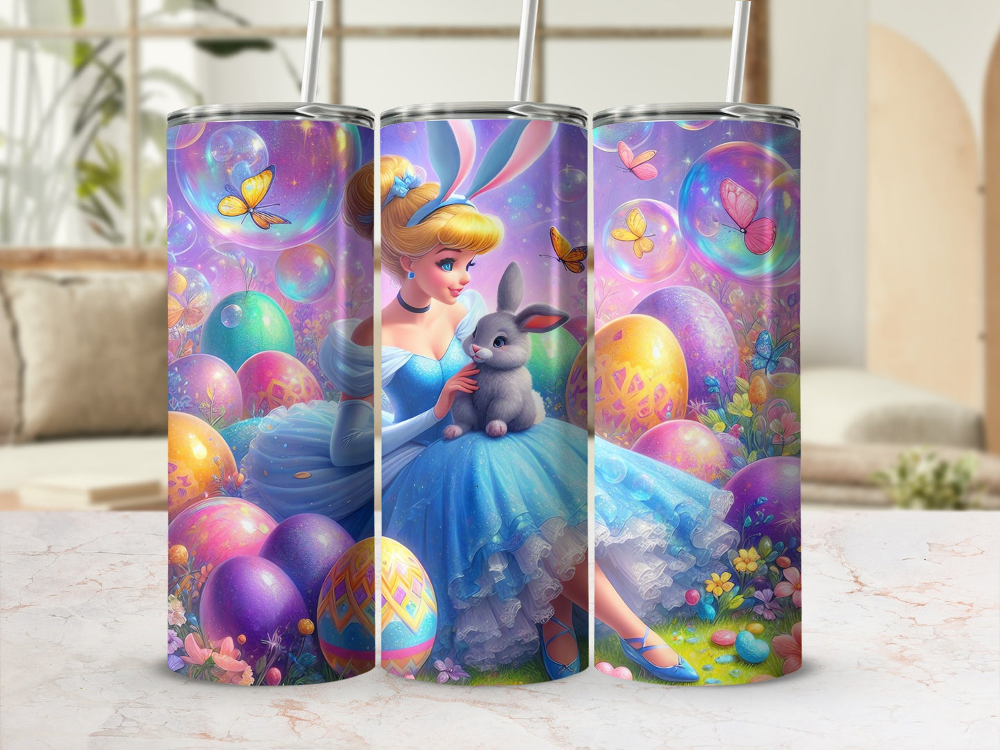 Whimsical Easter Princess Bunny Eggs Butterflies product type