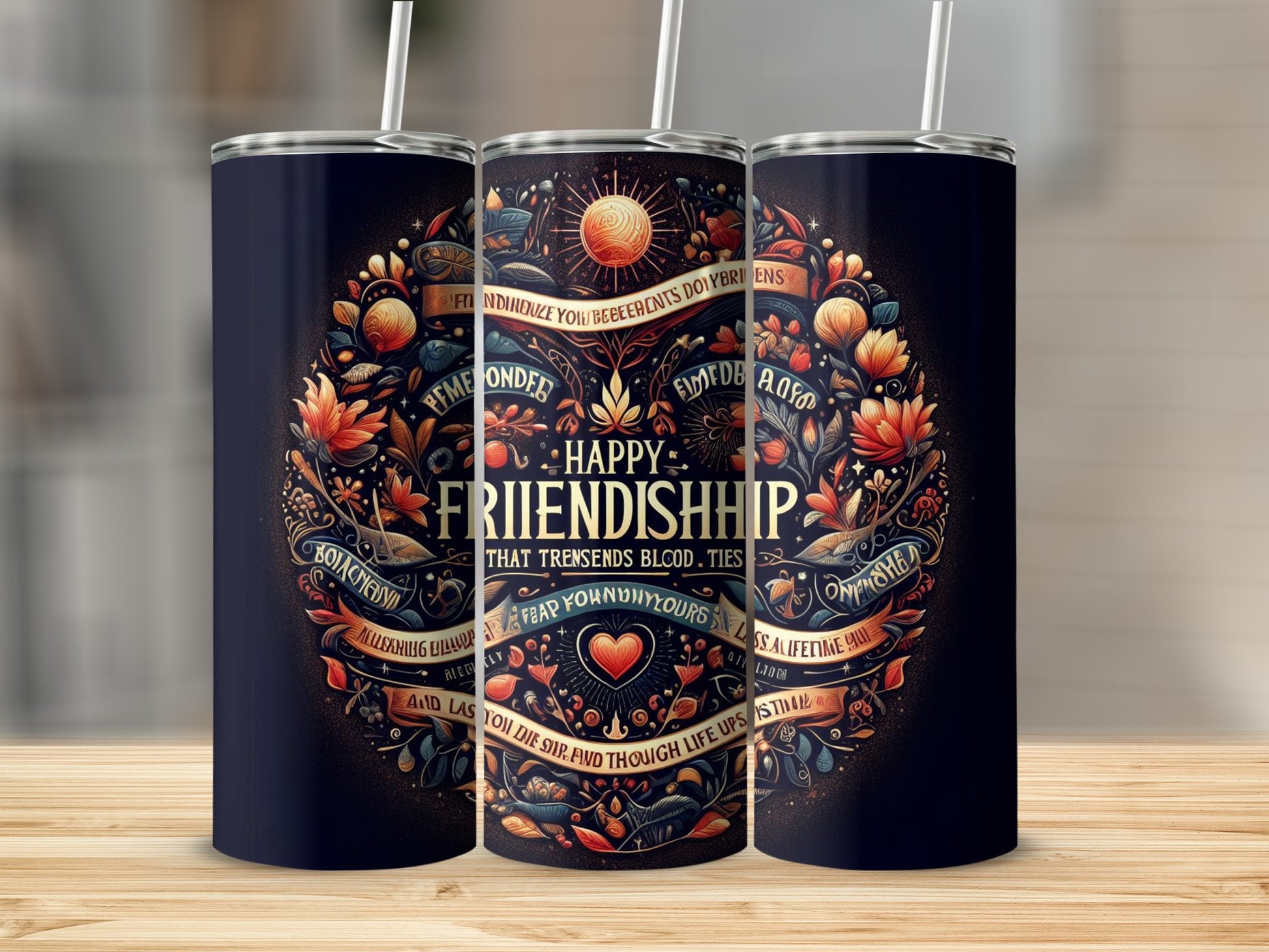 Happy Friendship That Transcends Blood Tumbler