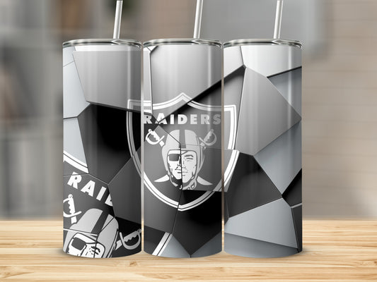 Raiders Logo Unique Geometric Design Decorative Tumblers