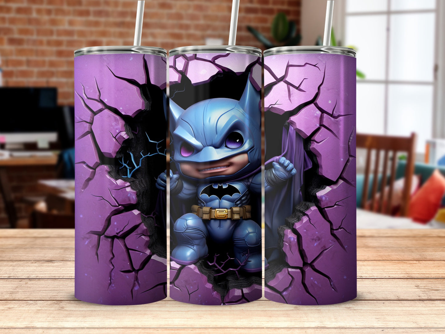 Superhero Art Tumbler with Breakthrough Design