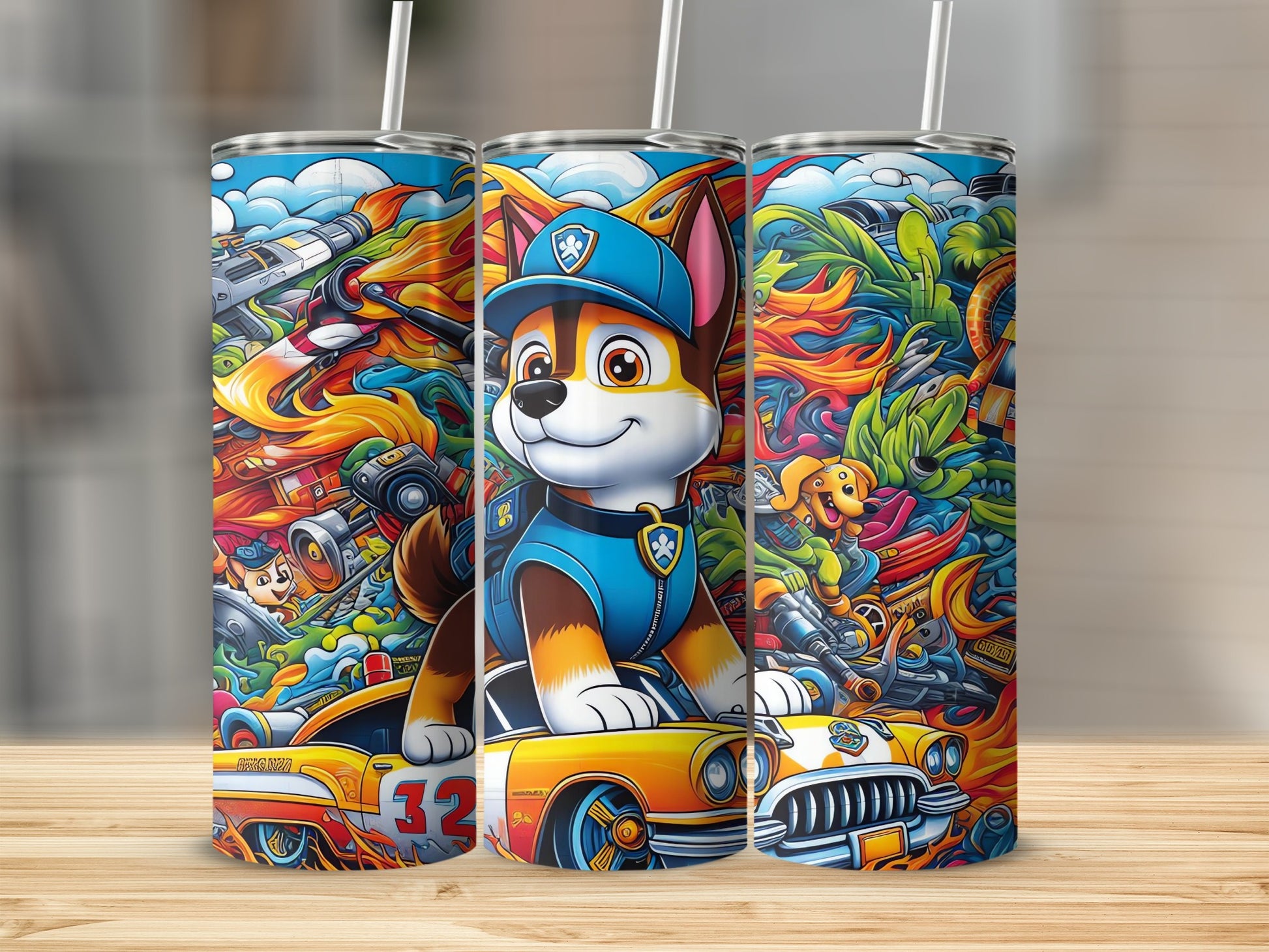 Colorful Animal and Adventure Design Tumbler