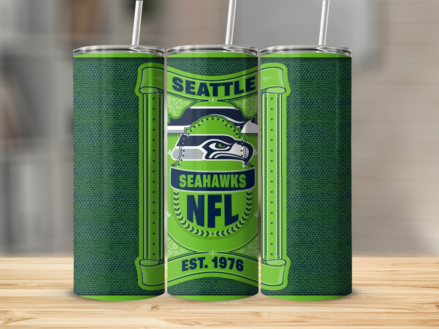 Seattle Seahawks NFL Est 1976 Sports Team Logo Tumbler