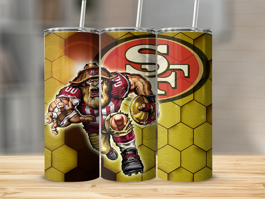 Football Team Roaring Mascot Honeycomb Tumbler