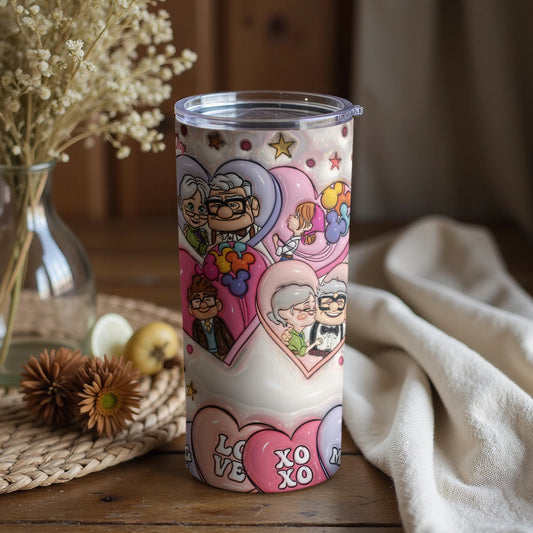 Heartwarming Cartoon Love Design Tumbler Product