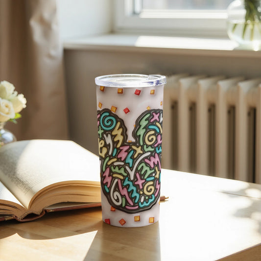 Artistic Floral Design Insulated Tumbler for Hydration