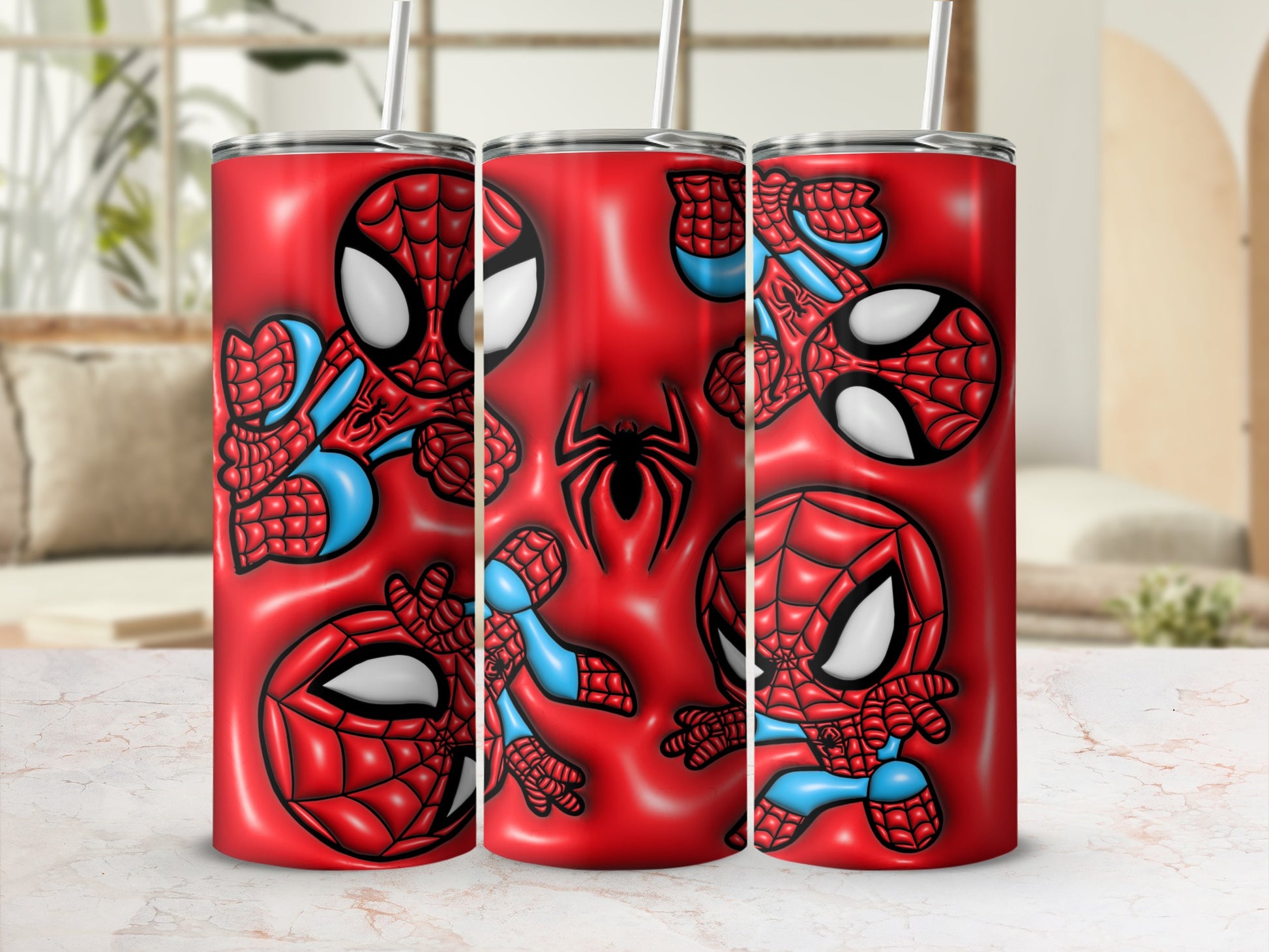 Spiderman Character Design Colorful Tumbler Product