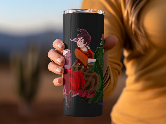 Whimsical Colorful Character Design Tumbler Flask
