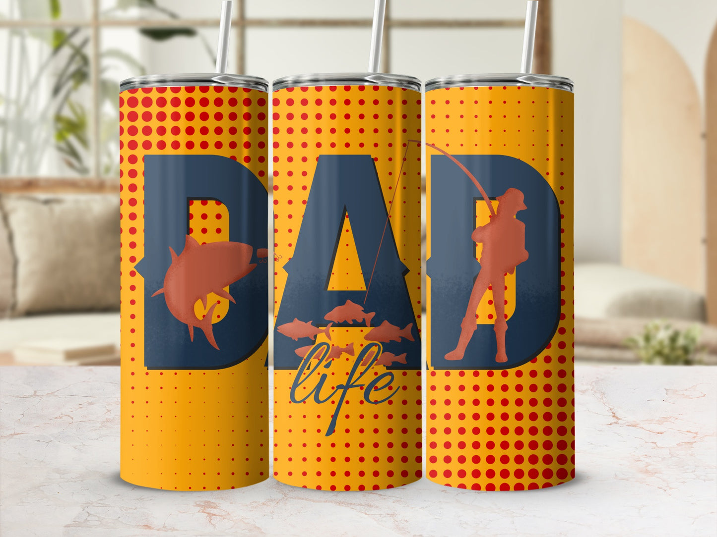 Dad Life Fishing Themed Tumbler Product