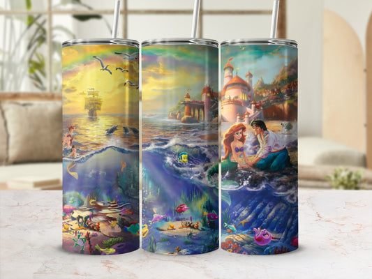Disney The Little Mermaid Scene Tumbler Set