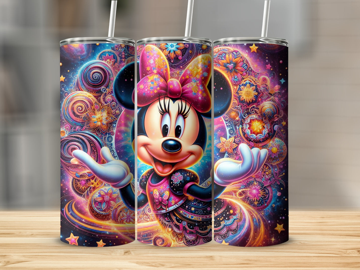 Colorful Minnie Mouse Vacuum Insulated Tumbler Cup