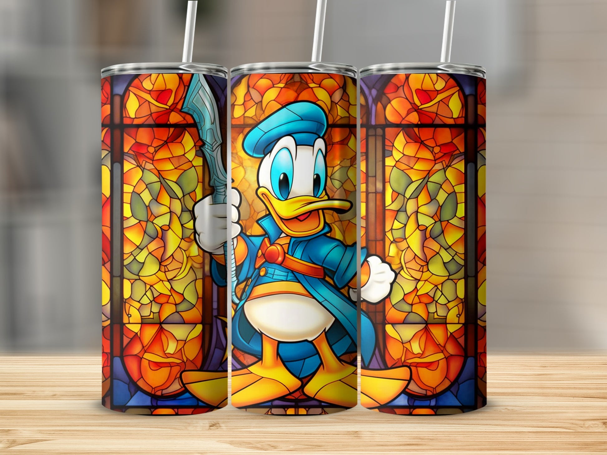 Vibrant Cartoon Character Design Tumbler Flask Cup