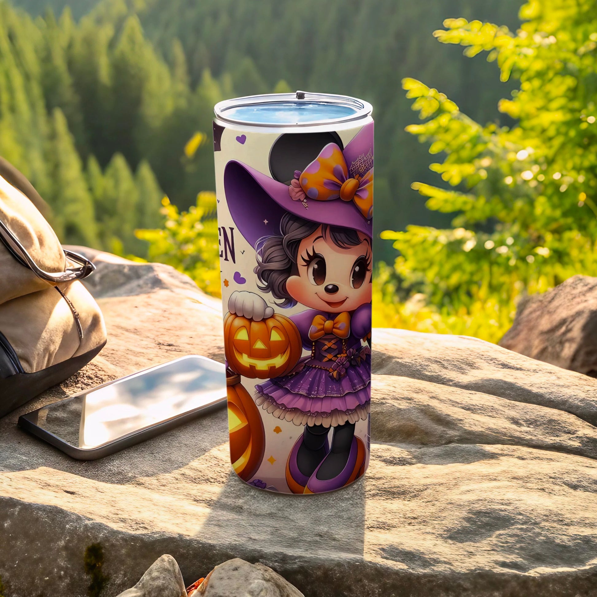 Cute Halloween Witch Character Tumbler for Festive Celebrations