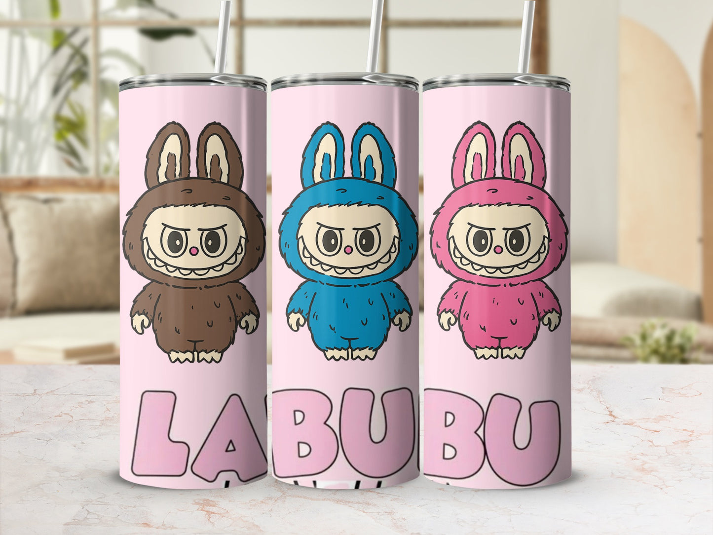 Labubu Bunny Character Design Tumbler Cup