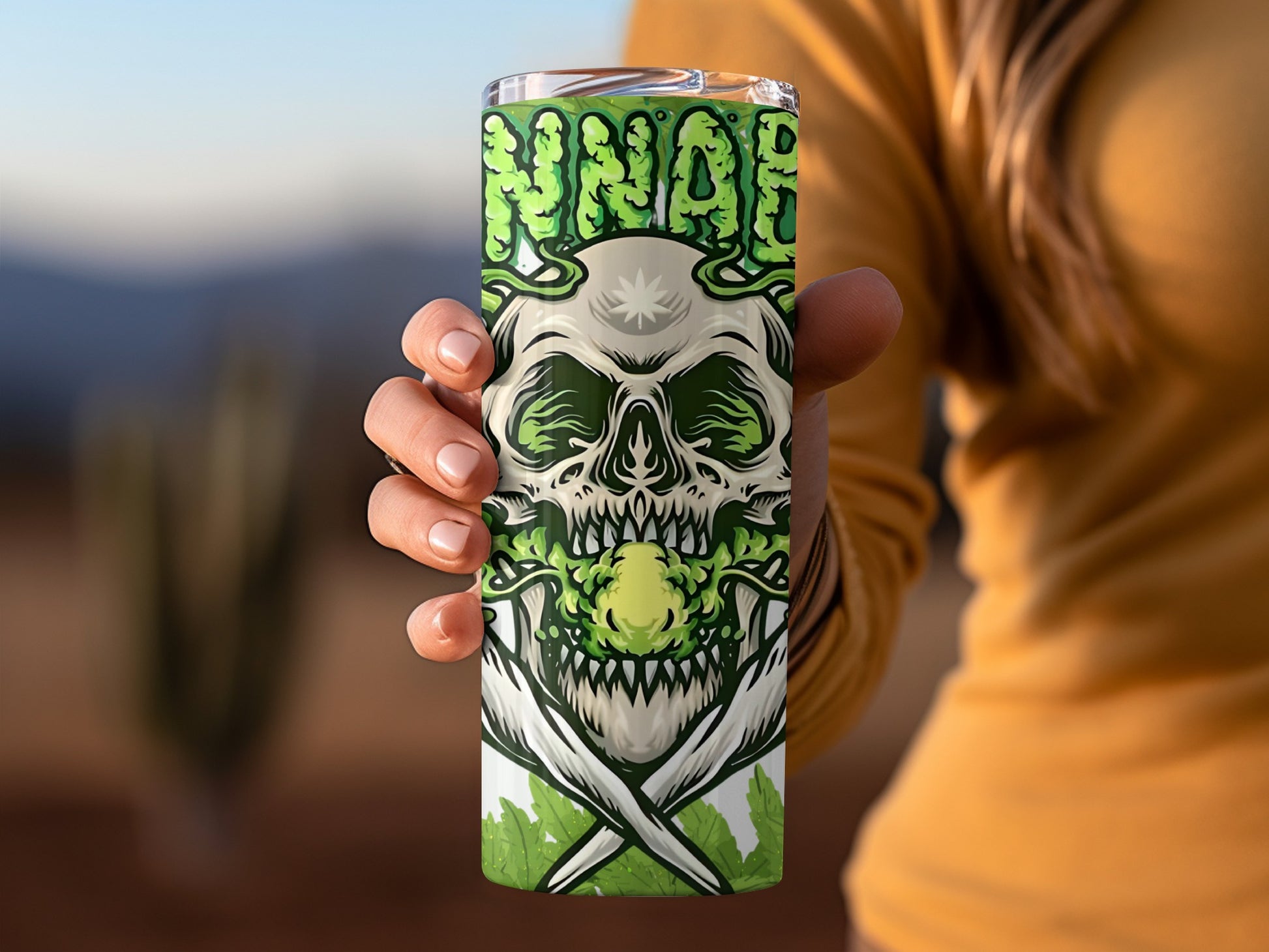 Skull Design Green Nnabes Insulated Tumbler Product