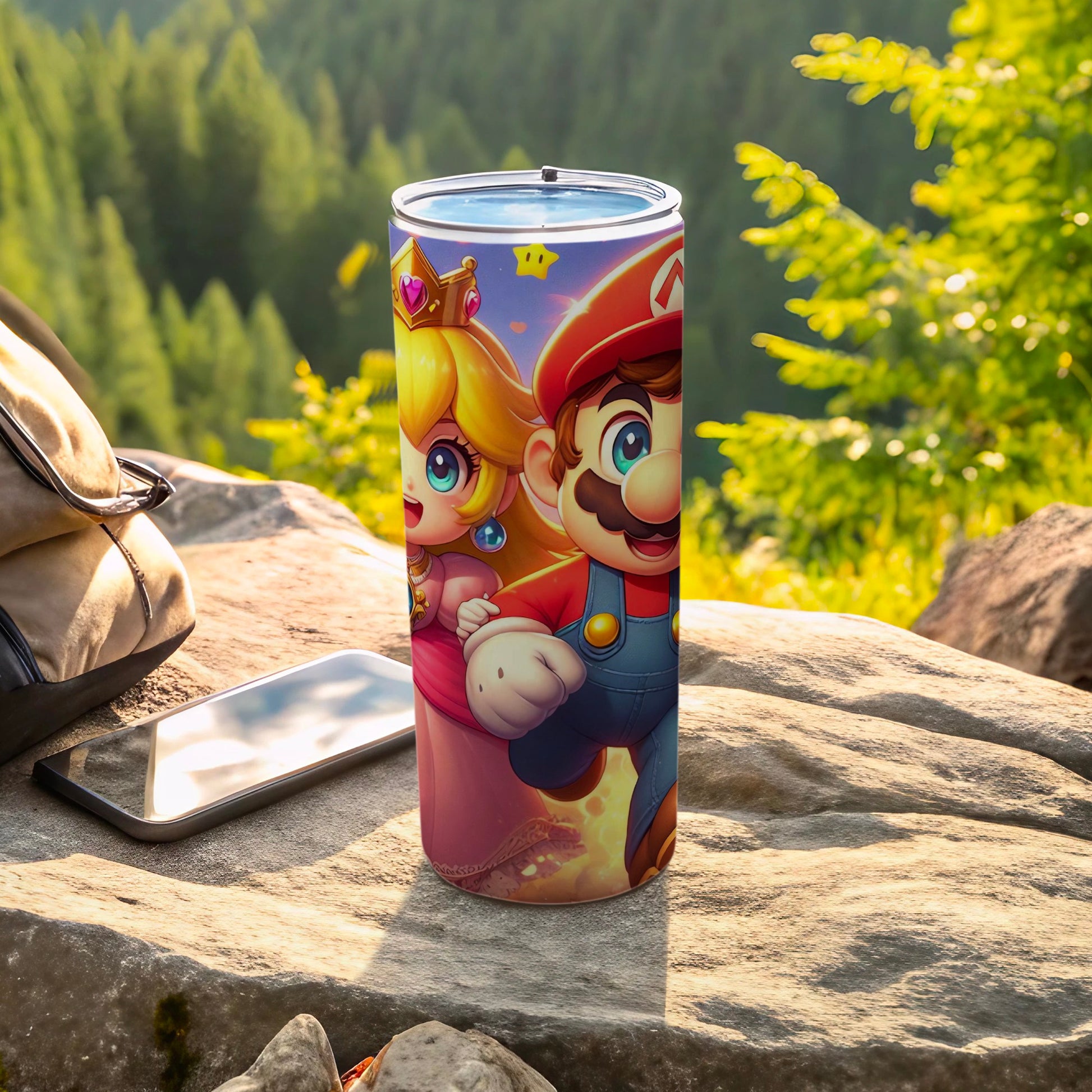 Colorful Tumbler Featuring Iconic Characters Design