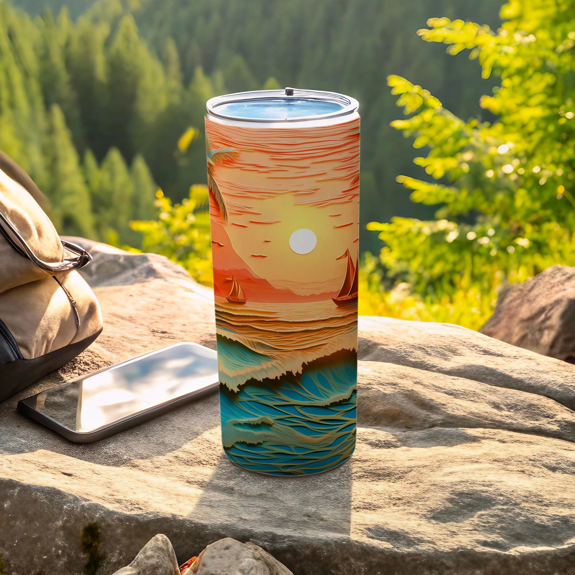 Ocean Sunset Sailboat Waves Palm Tree Design Tumbler product type
Tumbler
Travel Mug
Drinkware
Beverage Holder
Insulated Cup
Sunset Art
Ocean Scene
Sailboat Design
Palm Tree Print
Waves Artwork
Beach Vibes
Tropical Style
Summer Drinkware
Nature Inspired
Adventure Gear
Outdoor Life
Unique Gift
Graphic Print
Vibrant Colors
Cylindrical Bottle