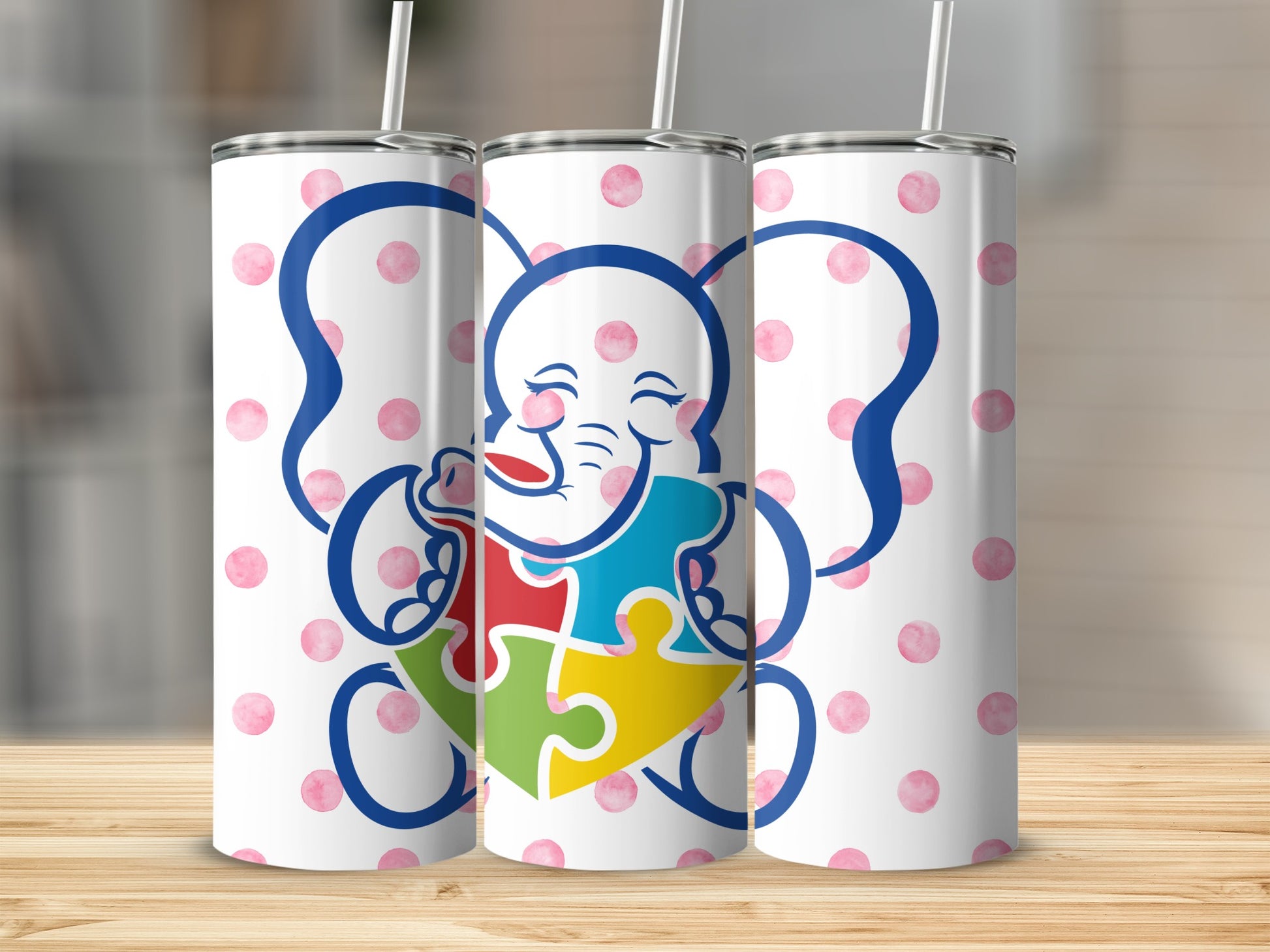 Elephant with Puzzle Design Tumbler for Unique Style