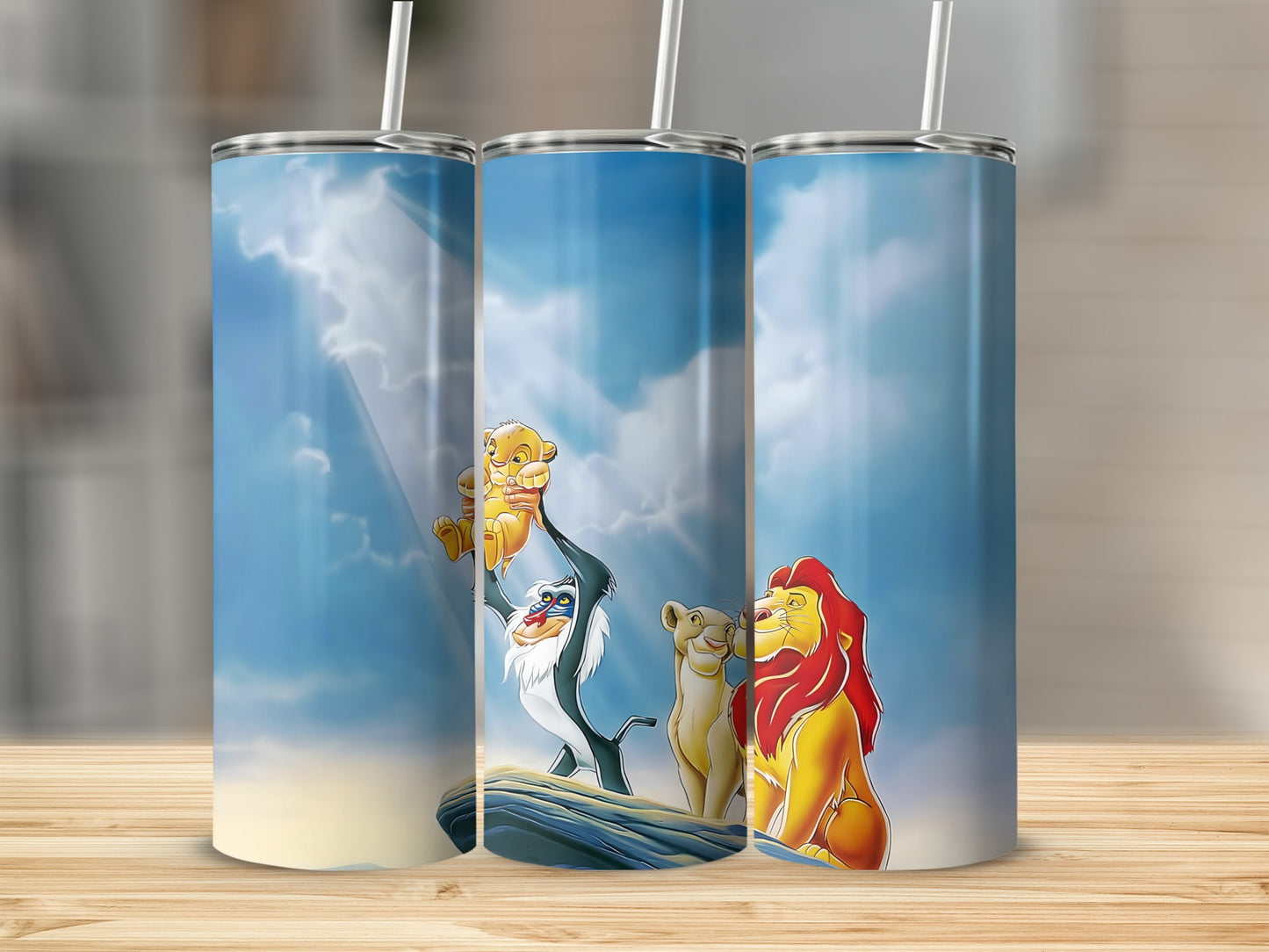 Lion King Inspired Tumbler with Iconic Characters Design
