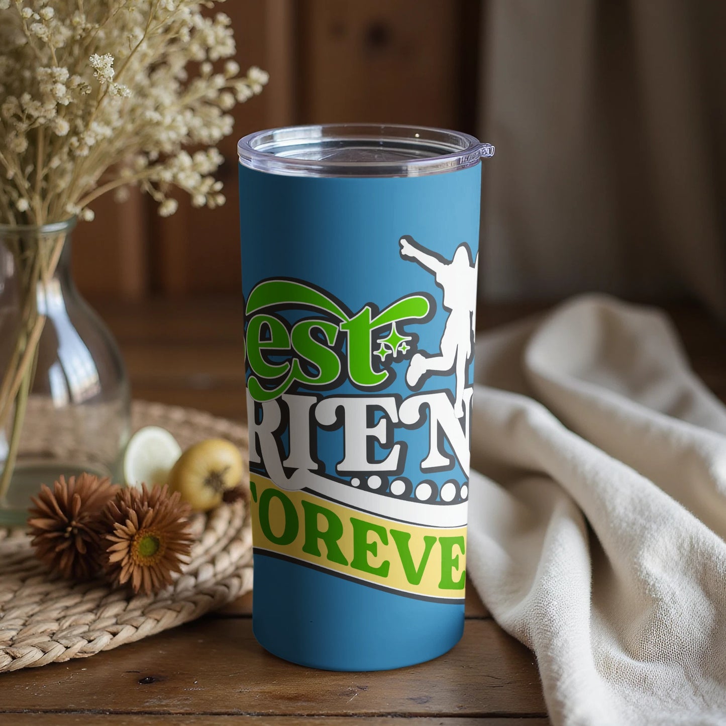 Best Friends Forever Tumbler with Colorful Design