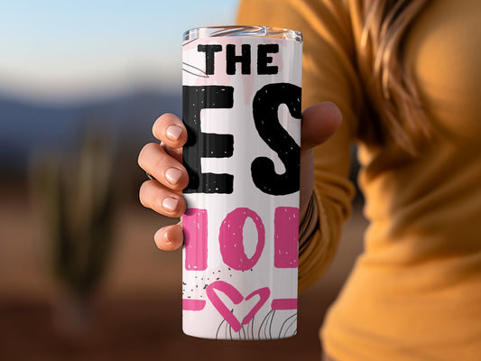 The Best Mom Heart Design Insulated Tumbler Cup