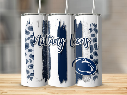 Nittany Lions With Leopard Print Stripes Penn State Tumblers
