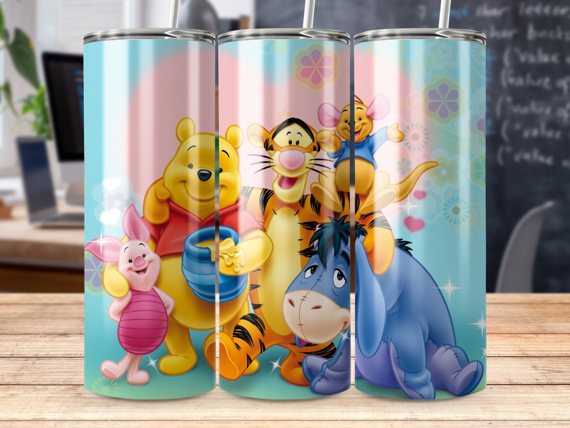 Winnie the Pooh Piglet Tigger and Eeyore Tumbler Cup