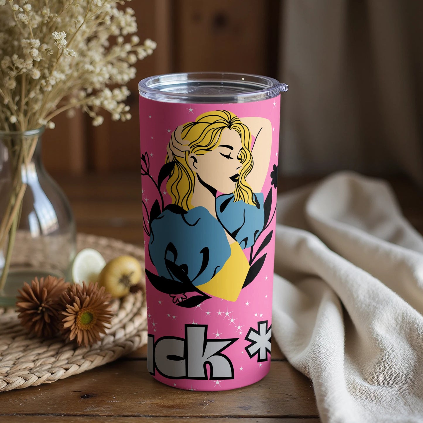 Colorful Lady Design Insulated Drinkware Tumbler