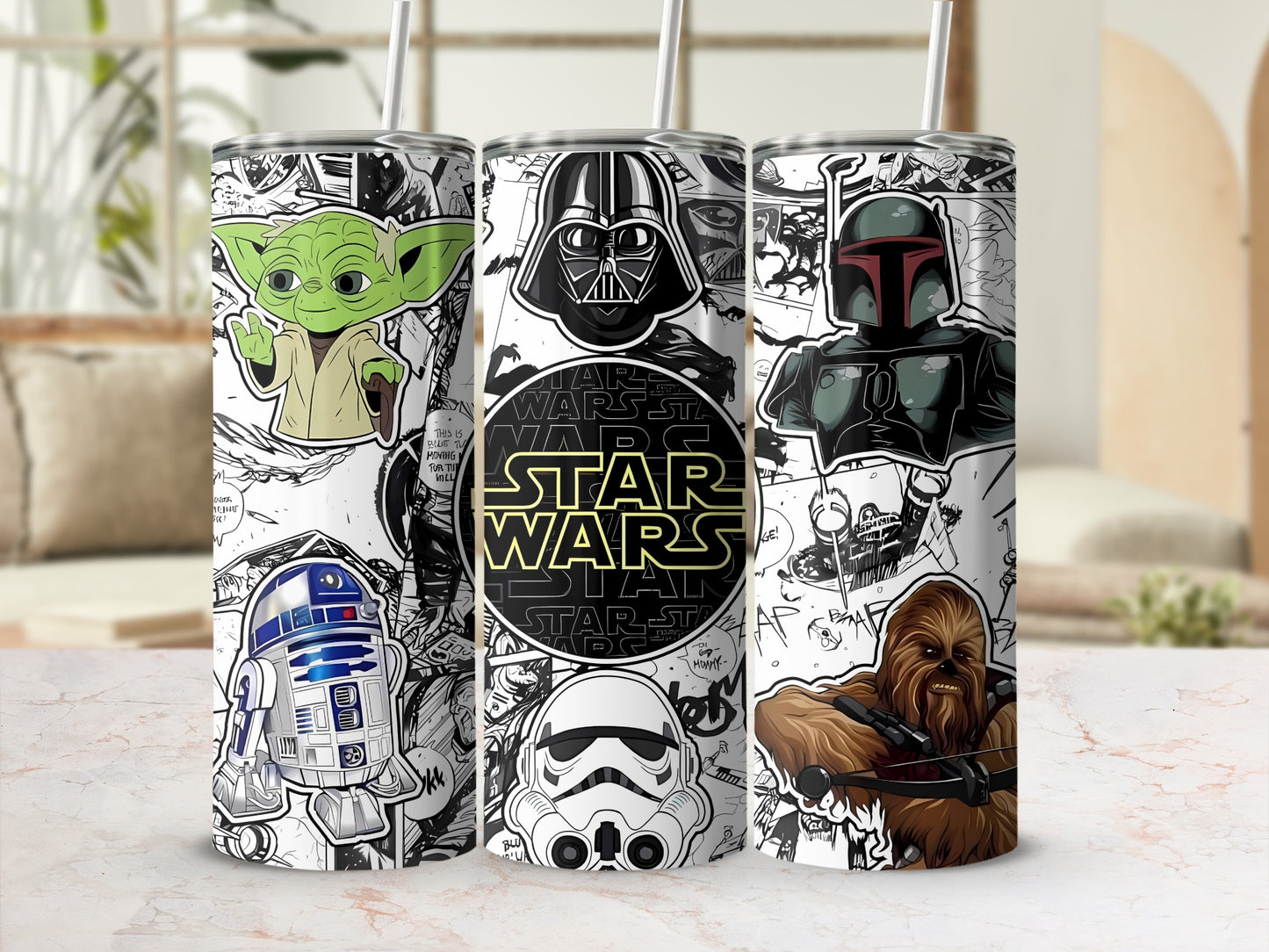 Star Wars Yoda Vader R2D2 Chewbacca Graphic product type