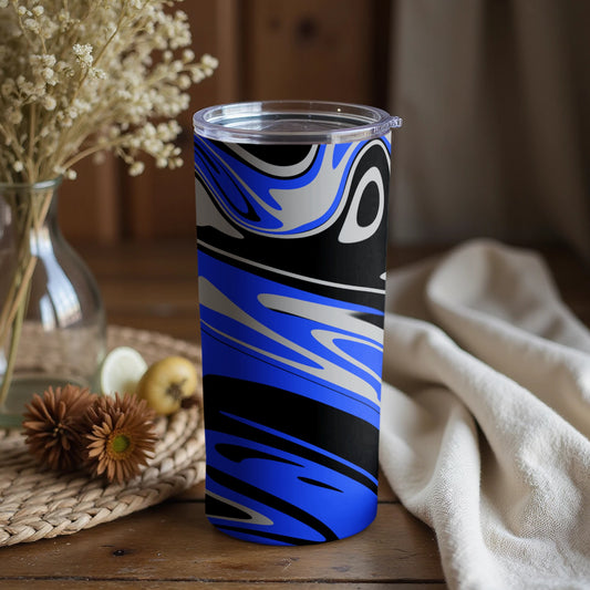 Blue Wave Pattern Insulated Drinkware Tumbler