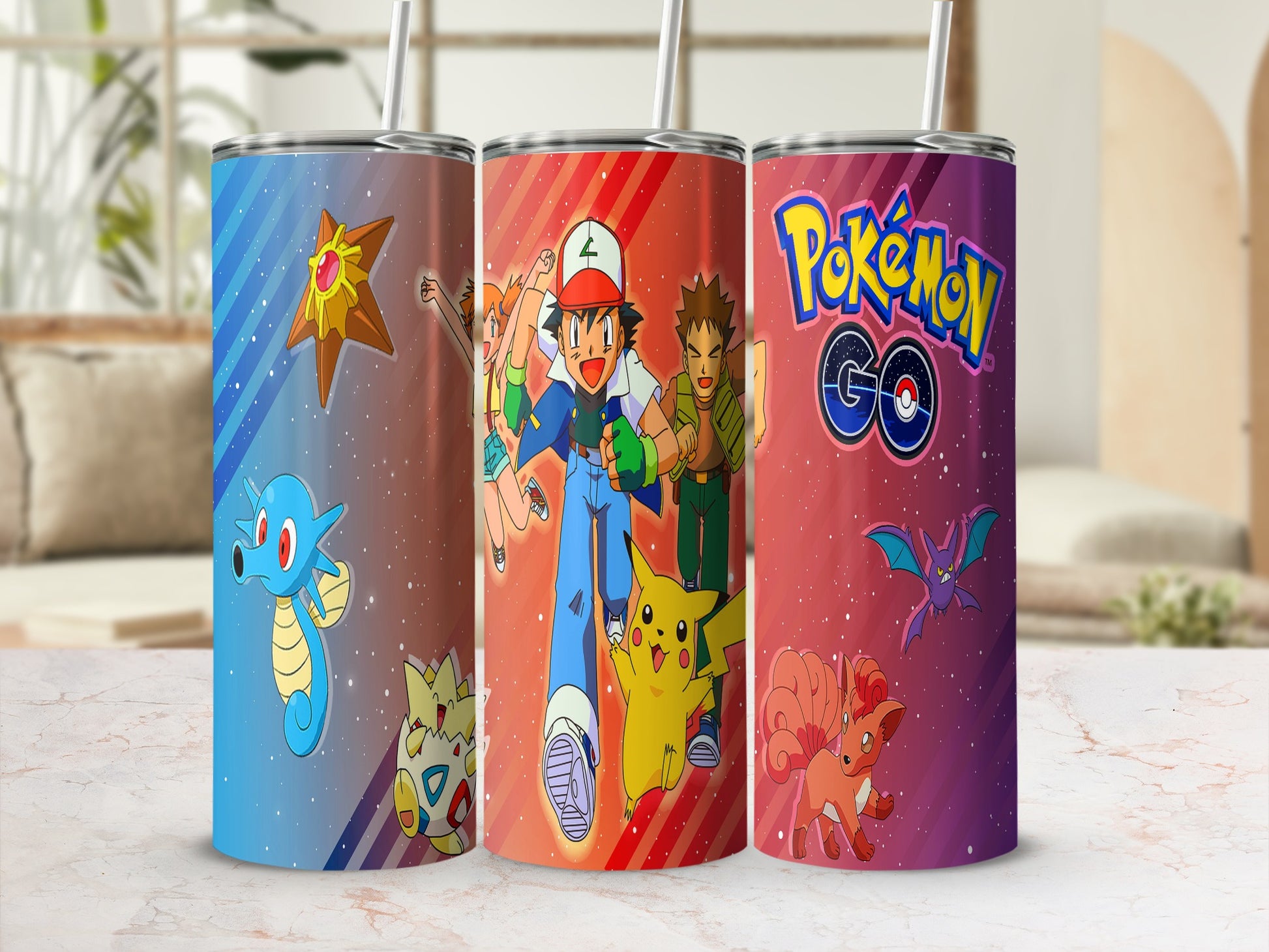 Colorful Pokémon GO Themed Tumblers for Fans of All Ages